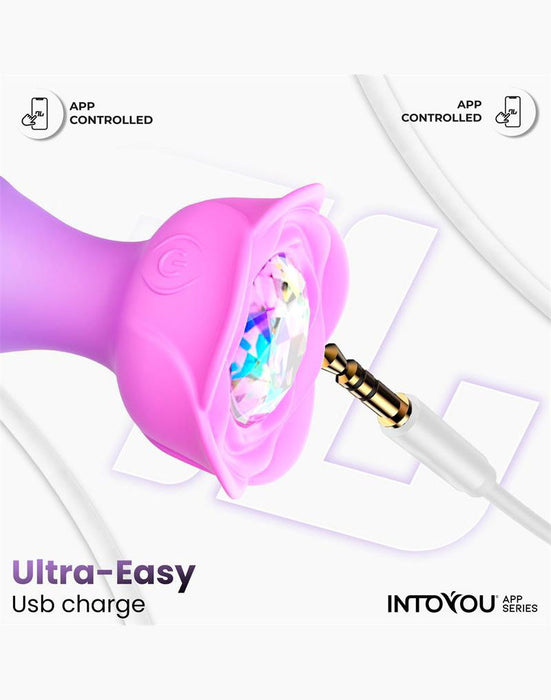 IY Moxy - Plug anal Plug anal giratorio 360º - Control mediante aplicación - Lila