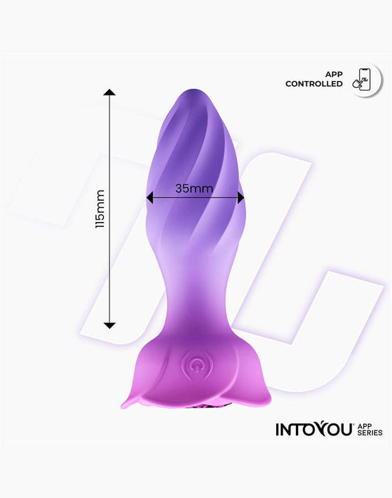 IY Moxy - Plug anal Plug anal giratorio 360º - Control mediante aplicación - Lila
