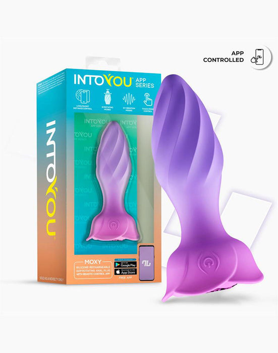 IY Moxy - Plug anal Plug anal giratorio 360º - Control mediante aplicación - Lila