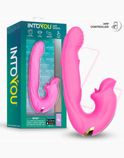 IY - Bimby - Knabbelende en Dubbel Tapping Vibrator - App Control - Roze-laced-up.nl