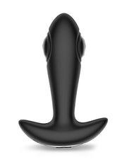IY Milton - Vibrerende Buttplug met Dubbele Klopfunctie en Afstandsbediening - Zwart-laced-up.nl