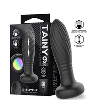 IY Tainy - Stotende Buttplug met Ledverlichting en Afstandsbediening - Zwart-laced-up.nl