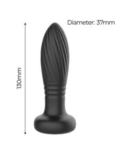 IY Tainy - Stotende Buttplug met Ledverlichting en Afstandsbediening - Zwart-laced-up.nl