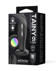 IY Tainy - Stotende Buttplug met Ledverlichting en Afstandsbediening - Zwart-laced-up.nl