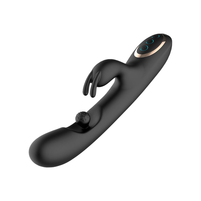 IY - Patty - Rabbit Vibrator met Roterende Bal - Zwart-Erotiekvoordeel.nl