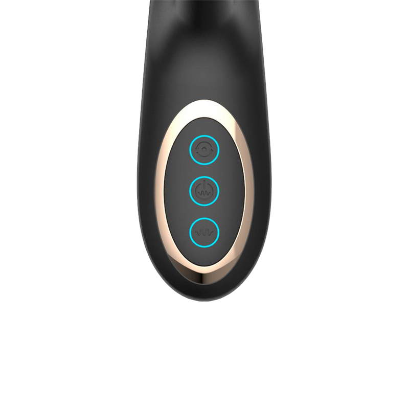 IY - Patty - Rabbit Vibrator met Roterende Bal - Zwart-Erotiekvoordeel.nl