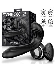 IY – Synkox – Vibrerende Penisverlenger met Afstandsbediening – Zwart-Erotiekvoordeel.nl