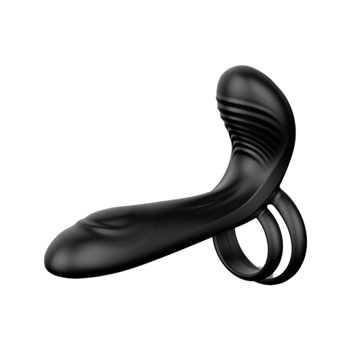 IY – Synkox – Vibrerende Penisverlenger met Afstandsbediening – Zwart-Erotiekvoordeel.nl