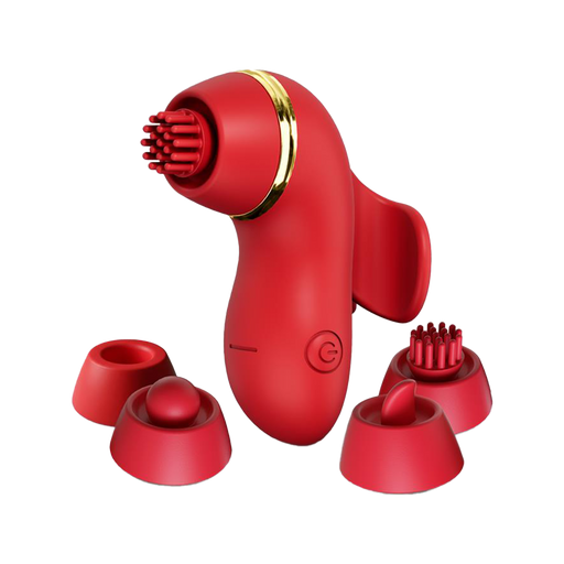 IY- Beeny - Multifunctionele vibrator - Met 4 Opzetstukjes - Rood-Erotiekvoordeel.nl