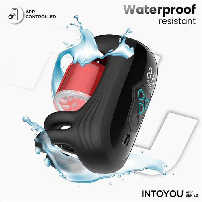 IY - Torky - Compressing Rotating Masturbator with App Control - Zwart-Erotiekvoordeel.nl