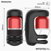 IY - Torky - Compressing Rotating Masturbator with App Control - Zwart-Erotiekvoordeel.nl