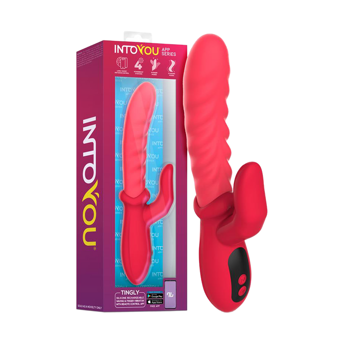 IY - Tingly - Golvende Vibrator met Vinger - App Control - Roze-Erotiekvoordeel.nl