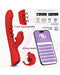 IY - Trixy - Driedubbele Kloppende Rabbit Vibrator met Likkende Tong - App Control - Rood-Erotiekvoordeel.nl