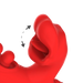IY - Trixy - Driedubbele Kloppende Rabbit Vibrator met Likkende Tong - App Control - Rood-Erotiekvoordeel.nl
