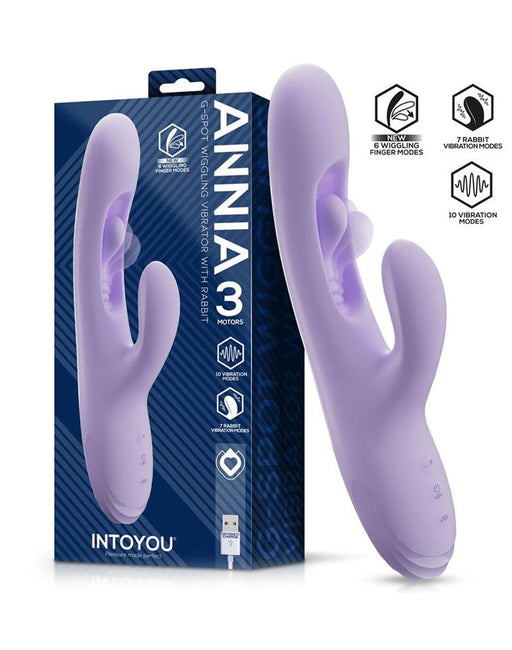 Intoyou - Annia 3 - G-spot Vibrator met Vingerbeweging - Lila-Erotiekvoordeel.nl