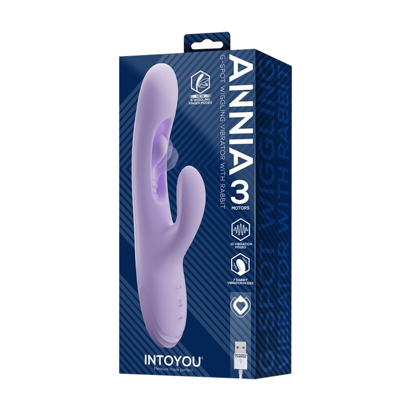 Intoyou - Annia 3 - G-spot Vibrator met Vingerbeweging - Lila-Erotiekvoordeel.nl