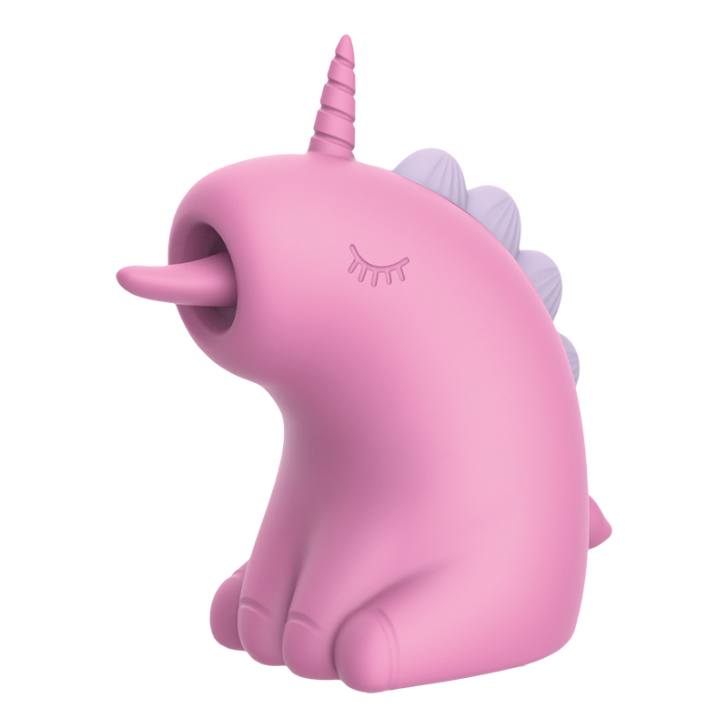 ER - Cupcake Unicorn - Clitoris Vibrator met 360° Roterende Tong - Roze-laced-up.nl