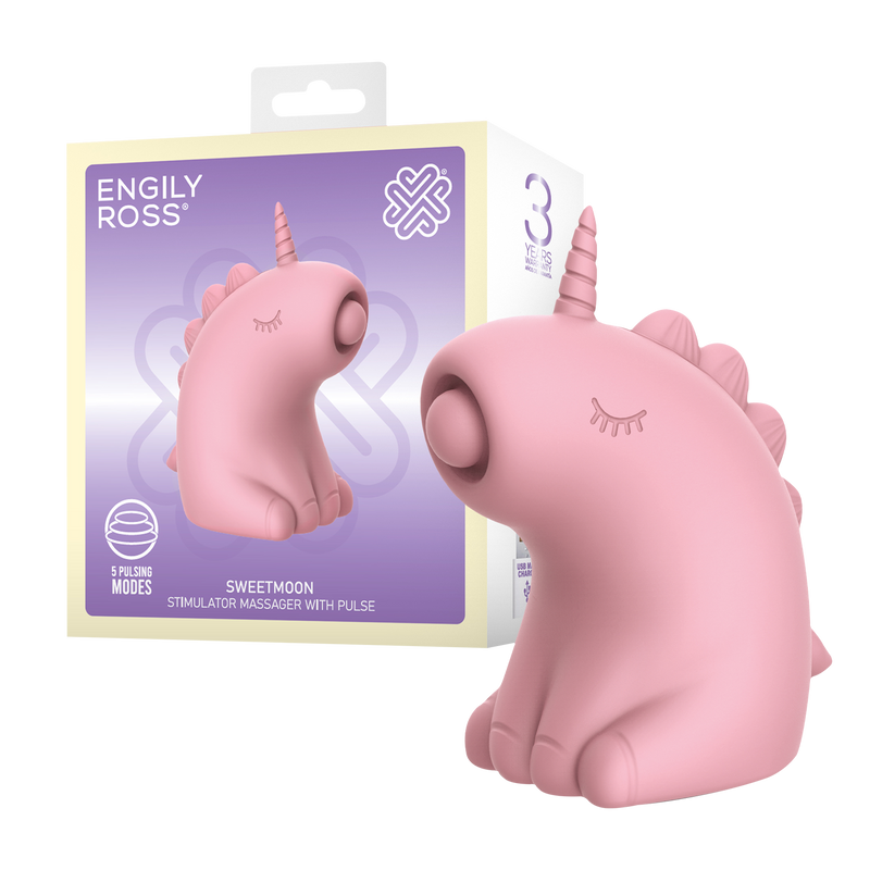 ER - Sweetmoon Unicorn - Clitoris Massager met Pulse - Zachtroze-laced-up.nl