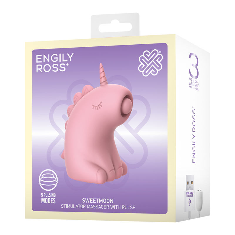 ER - Sweetmoon Unicorn - Clitoris Massager met Pulse - Zachtroze-laced-up.nl
