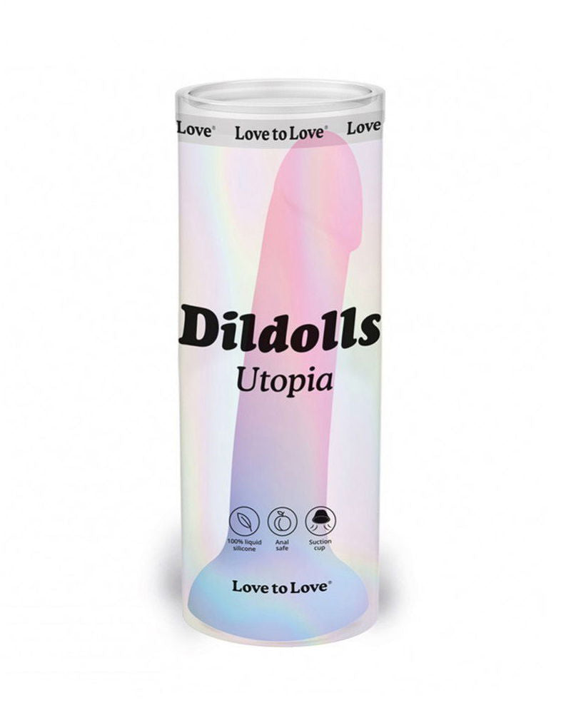 Love to Love - Utopia - Dildolls - Gladde Dildo - Roze/Violet/Blauw-laced-up.nl