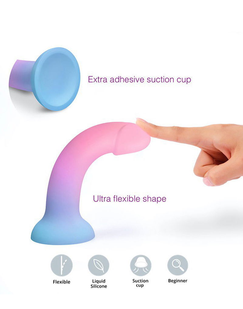 Love to Love - Utopia - Dildolls - Gladde Dildo - Roze/Violet/Blauw-laced-up.nl