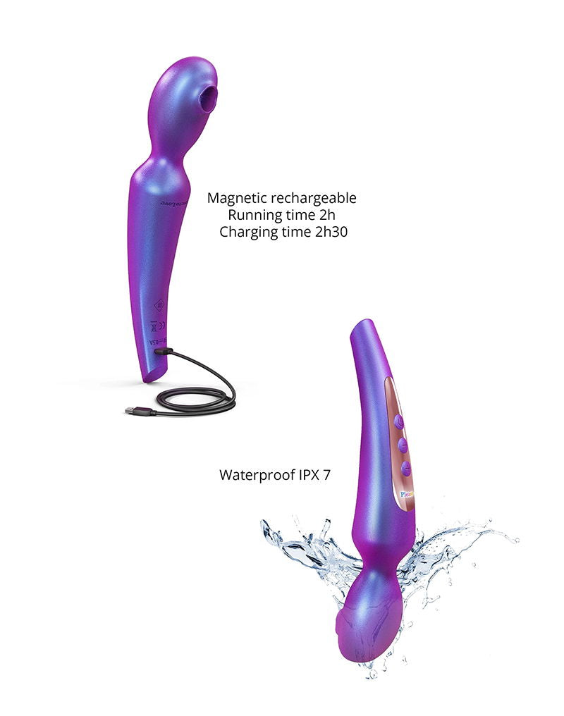 Love to Love - Pleaser - Wand Vibrator met Flapper Functie - Iridescent Night-laced-up.nl