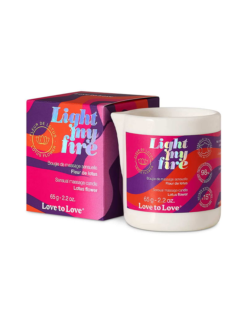 Love to Love - Light My Fire - Massagekaars - Lotusbloem-laced-up.nl