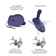 Love to Love – GOFAST - Zit-vibrator - Hands-free Vibrator - Vibrator-kussen - Midnight Indigo-Erotiekvoordeel.nl