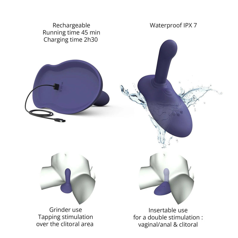 Love to Love – GOFAST - Zit-vibrator - Hands-free Vibrator - Vibrator-kussen - Midnight Indigo-Erotiekvoordeel.nl