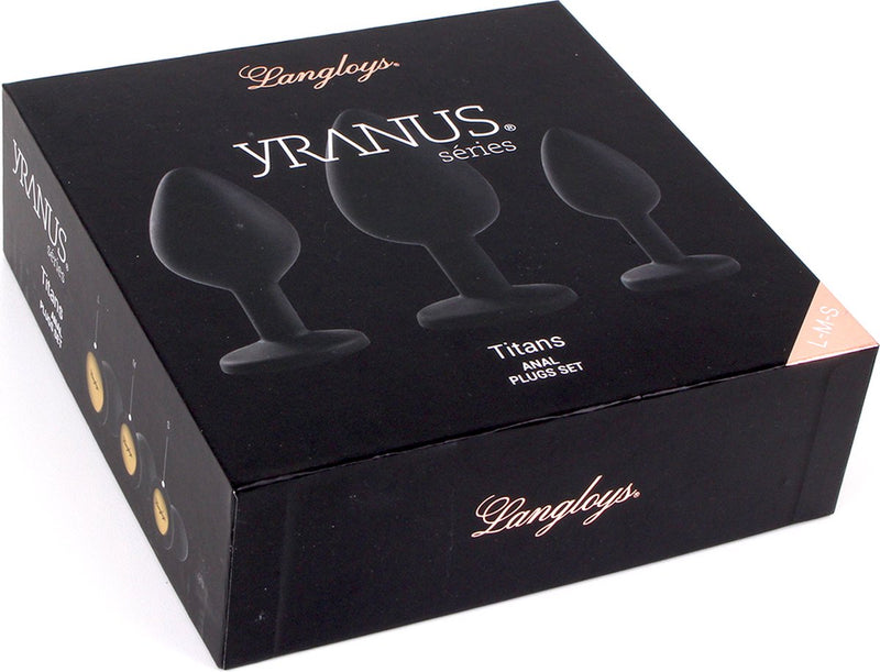 Lang Loys - Elegante Buttplug Set - 3 Stuks - Zwart-laced-up.nl
