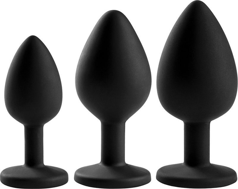 Lang Loys - Elegante Buttplug Set - 3 Stuks - Zwart-laced-up.nl