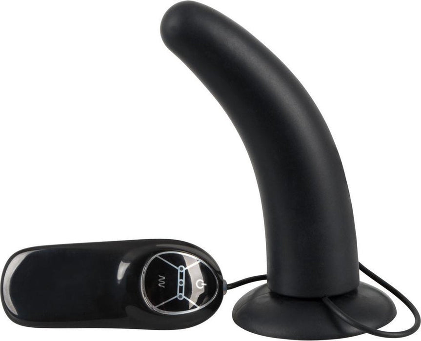 You2Toys – Vibromasseur anal en silicone avec courbure – Compatible avec harnais – Noir