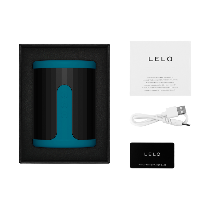 LELO - F2S Master Blaster- Stamina Trainer & Stroker - App Control - Blauwgroen-laced-up.nl