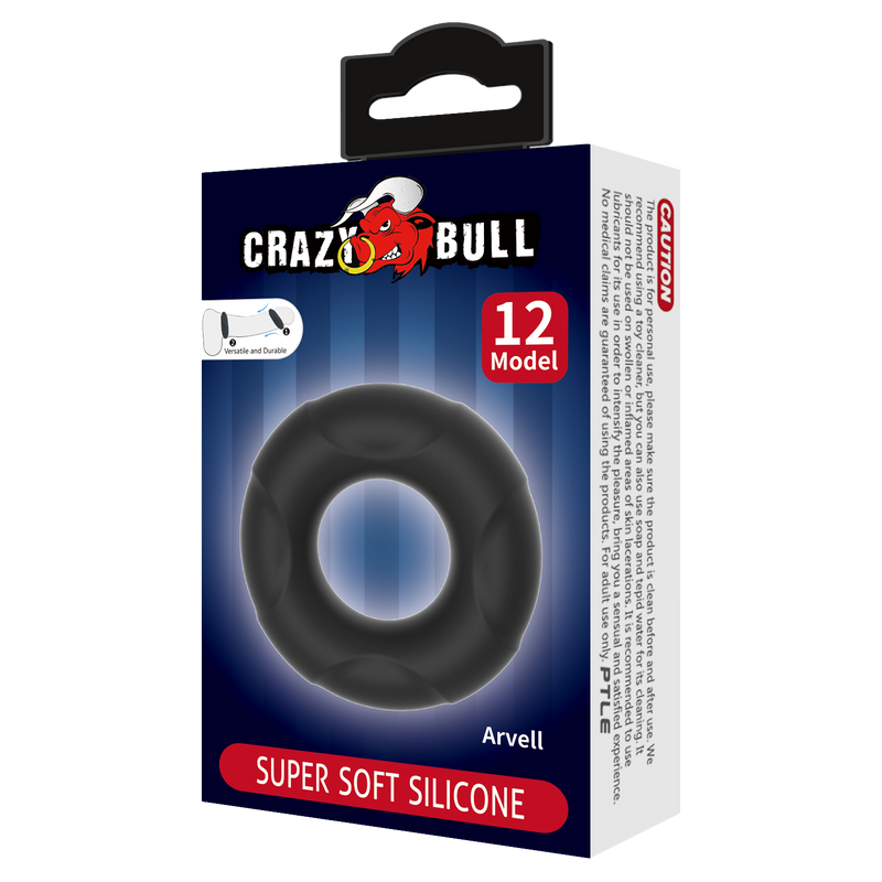 Crazy Bull - Arvell - Cockring - Model 12 - Zwart-laced-up.nl