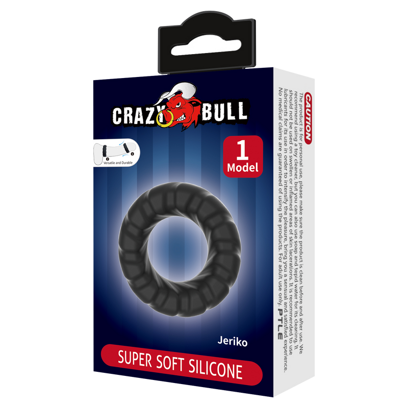 Crazy Bull - Jeriko - Cockring - Model 1 - Zwart-laced-up.nl