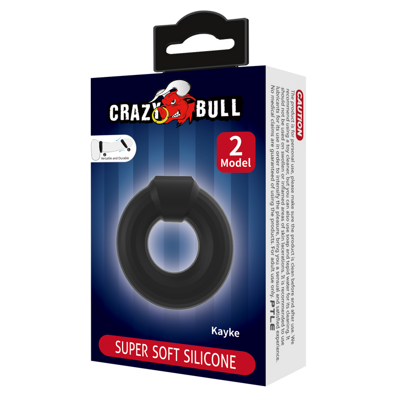 Crazy Bull - Kayke - Cockring - Model 2 - Zwart-laced-up.nl