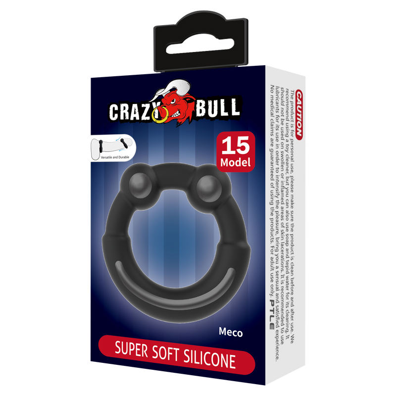 Crazy Bull - Meco - Cockring - Model 15 - Zwart-Laced-up.nl