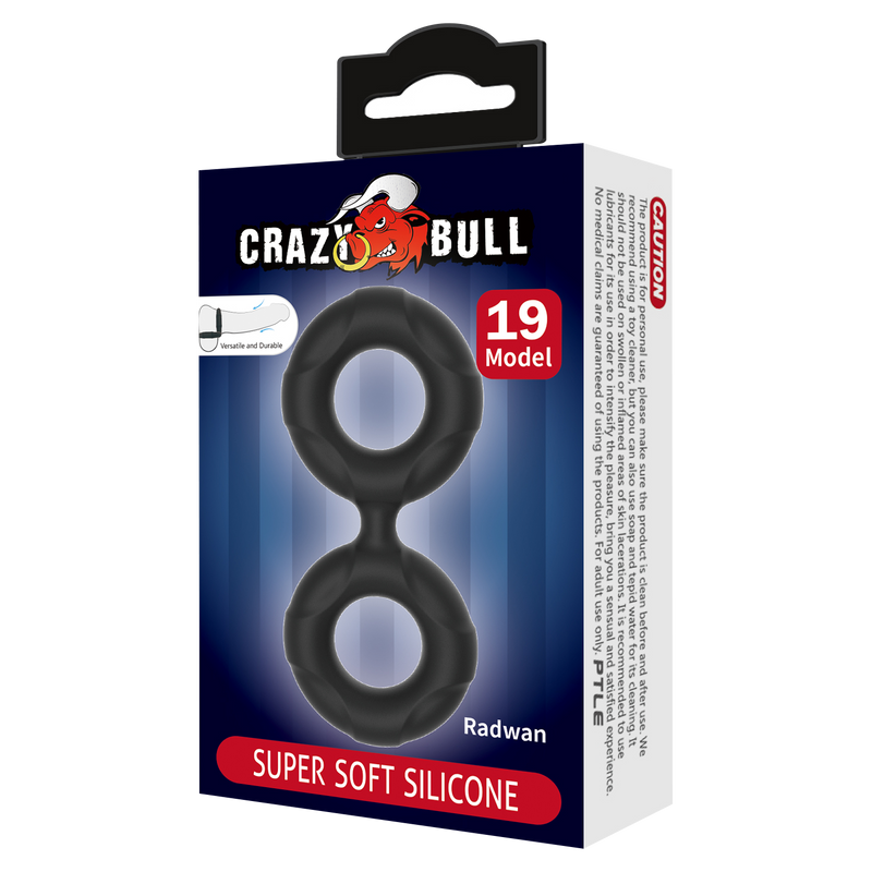 Crazy Bull - Radwan - Cockring - Model 19 - Zwart-laced-up.nl