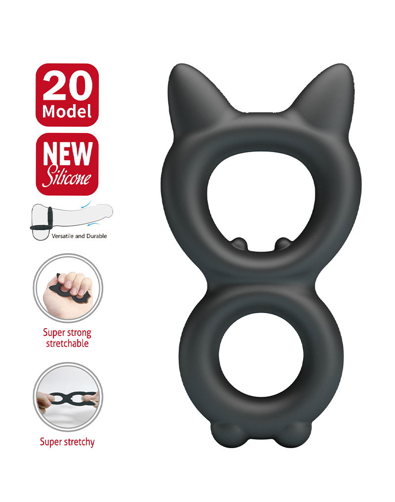 Crazy Bull - Toran - Cockring - Model 20 - Zwart-laced-up.nl