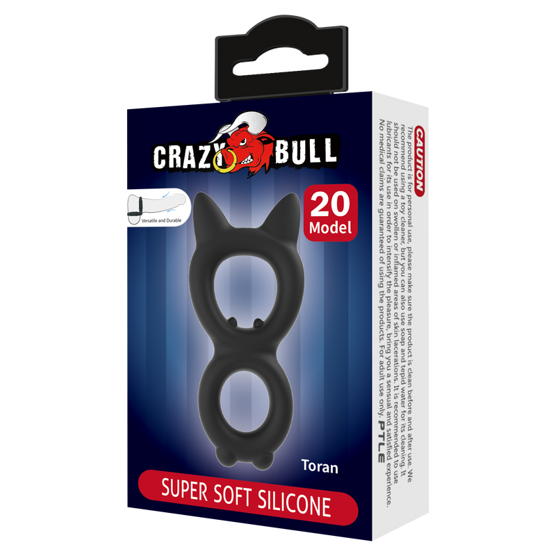 Crazy Bull - Toran - Cockring - Model 20 - Zwart-laced-up.nl