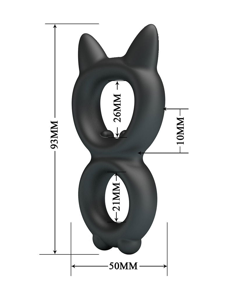 Crazy Bull - Toran - Cockring - Model 20 - Zwart-laced-up.nl