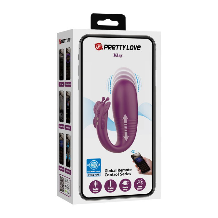 Pretty Love - Klay - Stotende Ei-vibrator - App Control - Paars-Erotiekvoordeel.nl