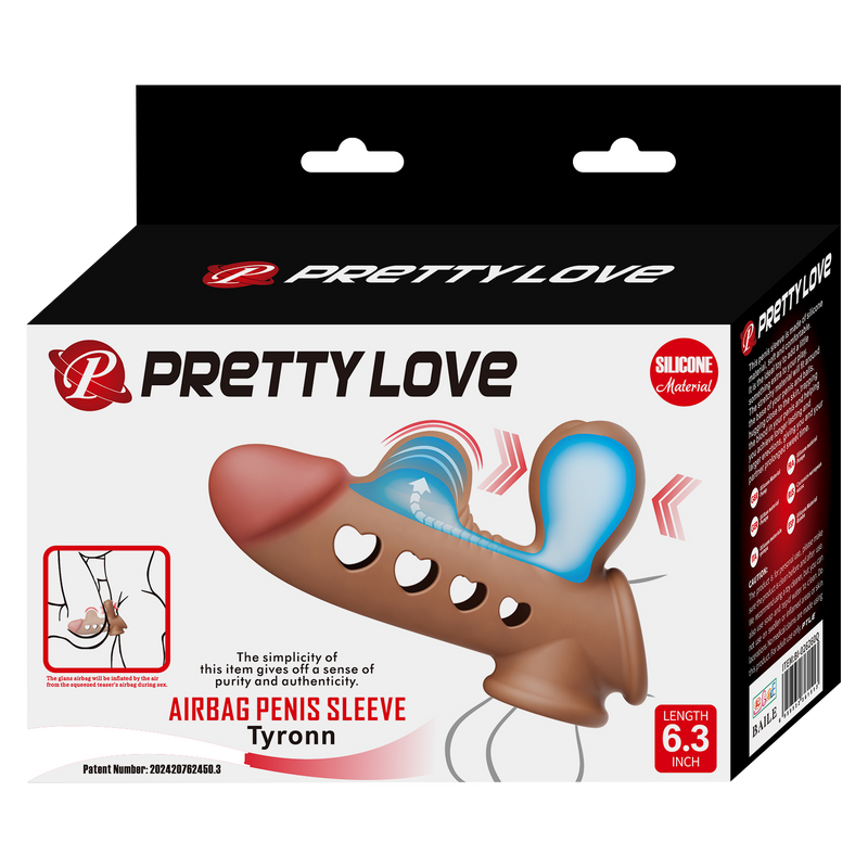 Pretty Love - Tyronn - Opblaasbare Penis Sleeve - Medium Huidskleur-laced-up.nl
