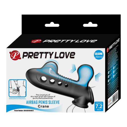 Pretty Love - Crane - Opblaasbare Penis Sleeve - Zwart-Erotiekvoordeel.nl