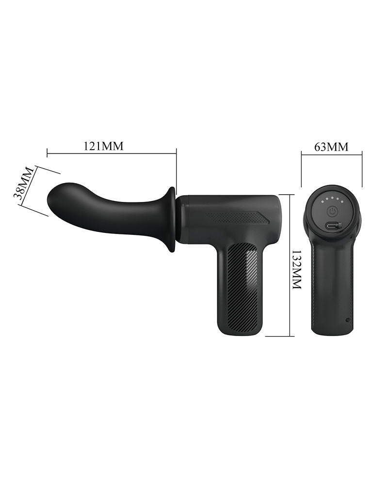 Pretty Love - DJ Scholar - Stotende Massager - Zwart-laced-up.nl