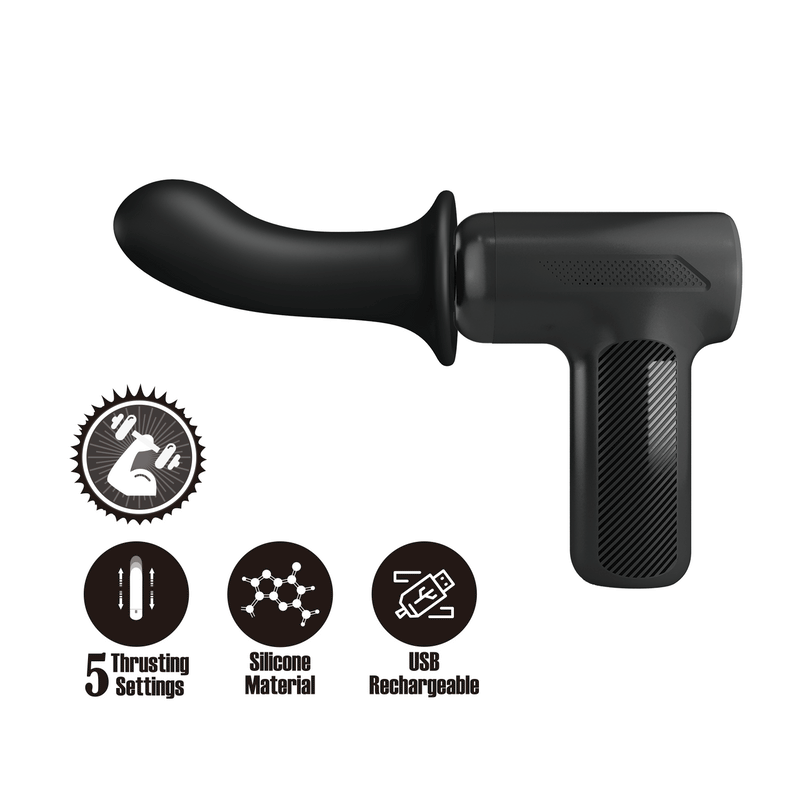Pretty Love - DJ Scholar - Stotende Massager - Zwart-laced-up.nl