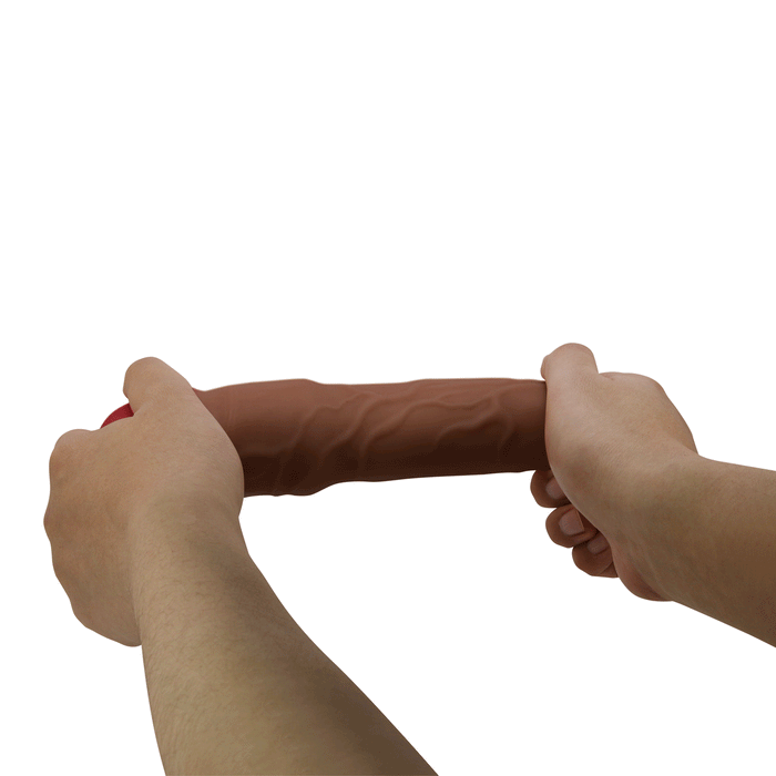 Pretty Love - Gerd - Cockring met verlengde Penis Sleeve - 75mm - Bruin-laced-up.nl