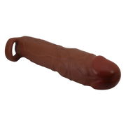 Pretty Love - Gerd - Cockring met verlengde Penis Sleeve - 75mm - Bruin-laced-up.nl