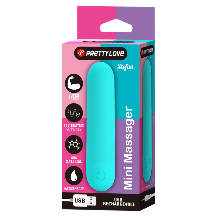 Pretty Love - Stefan - Mini Bullet Vibrator - Turquoise-laced-up.nl