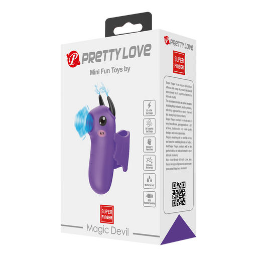 Pretty Love - Mini Fun Toys - Magic Devil - Vinger Vibrator - Paars-laced-up.nl